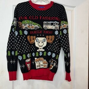 National Lampoon Christmas Vacation Moose Sweater Men’s Small Ripple Junction
